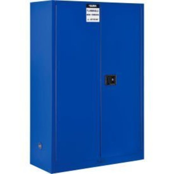Global Equipment Acid Corrosive Cabinet - 45 Gallon - Manual Close 43"W x 18"D x 65"H CC450B-P